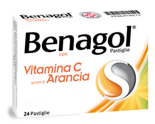 BENAGOL VIT C*24PAST ARANCIA - Farmastop