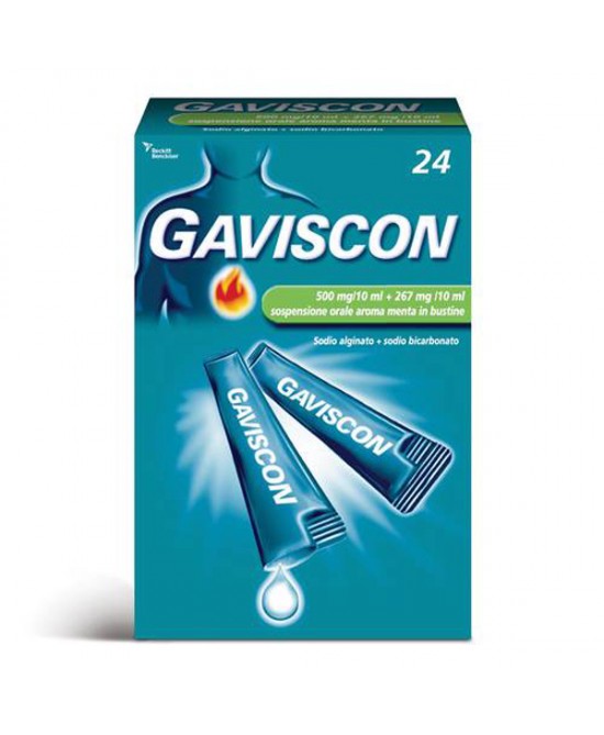 GAVISCON*24BUST 500+267MG/10ML - Farmastop