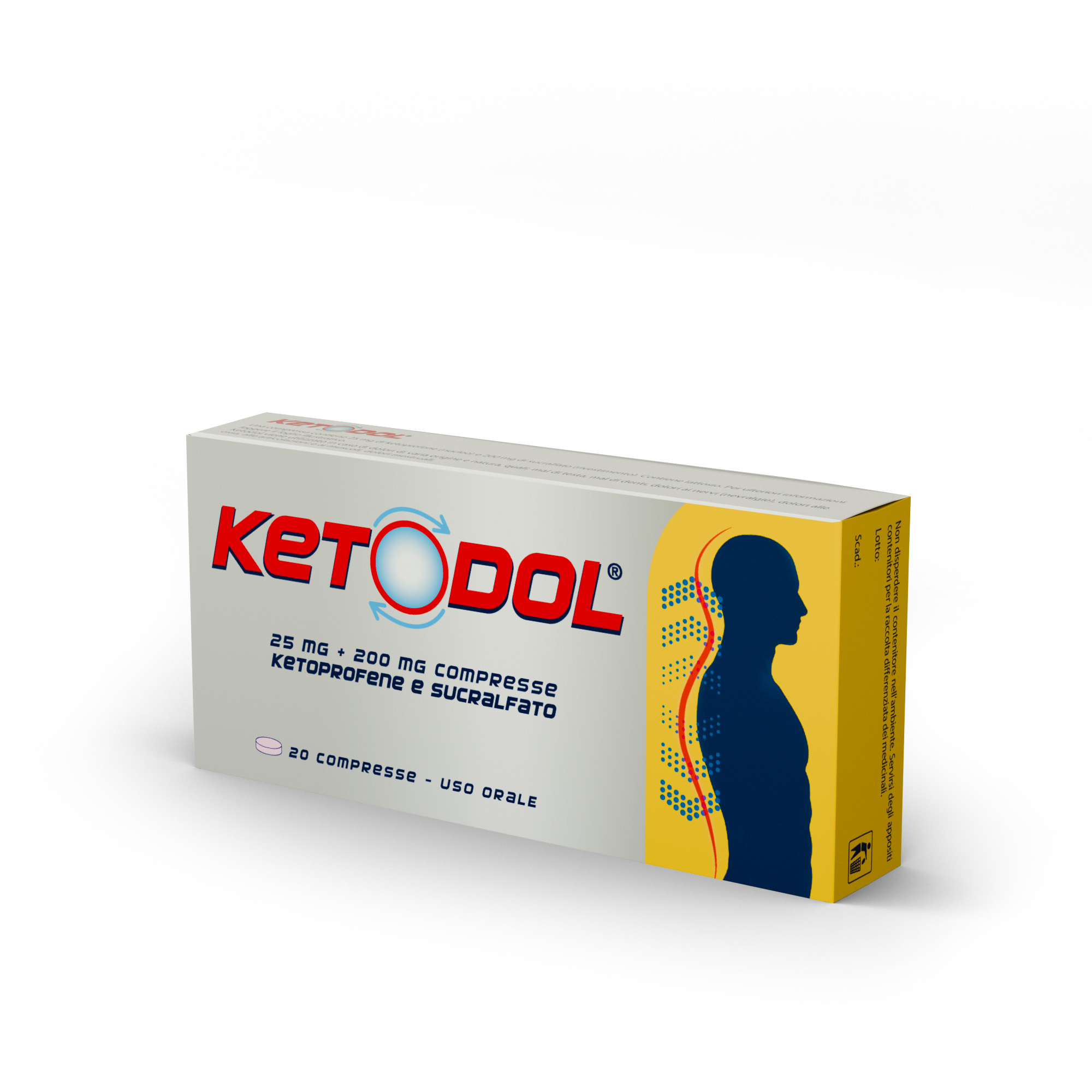 KETODOL*20CPR 25MG+200MG - Farmastop