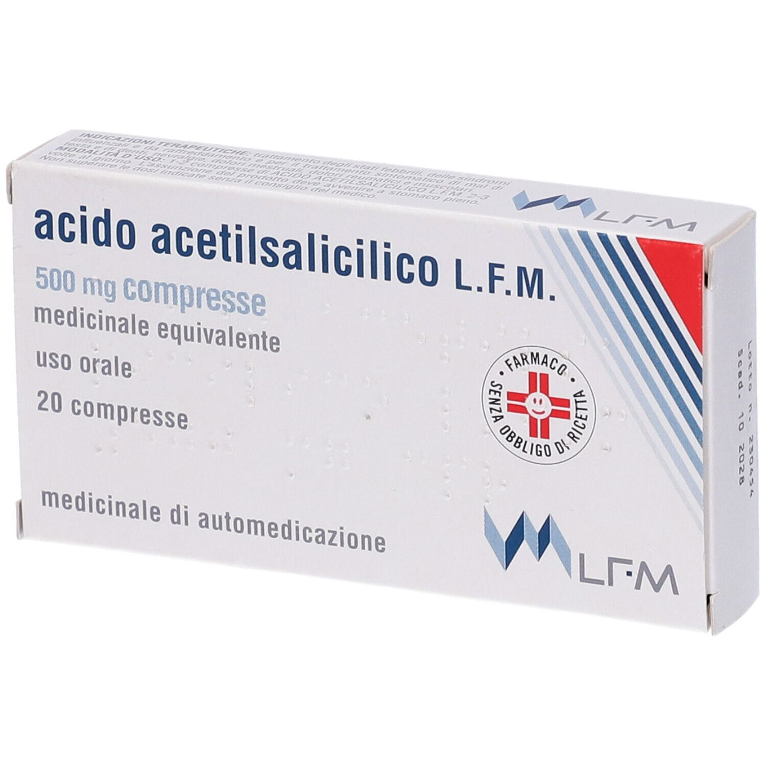 ACIDO ACETILSALIC LFM*20CPR500 - Farmastop