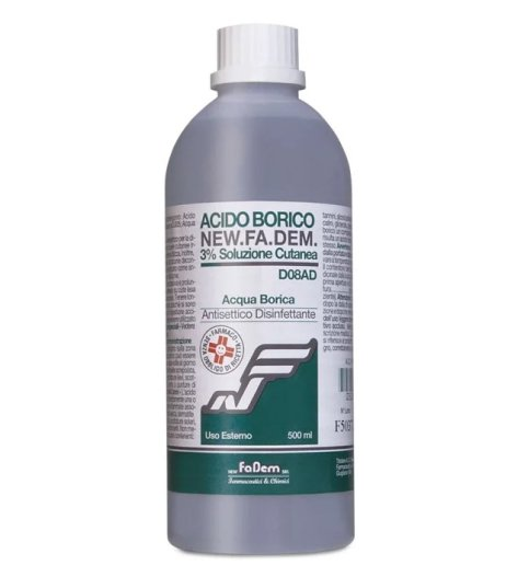 ACIDO BORICO NEW F*3% FL 500ML - Farmastop