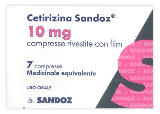 CETIRIZINA SAND*7CPR RIV 10MG - Farmastop