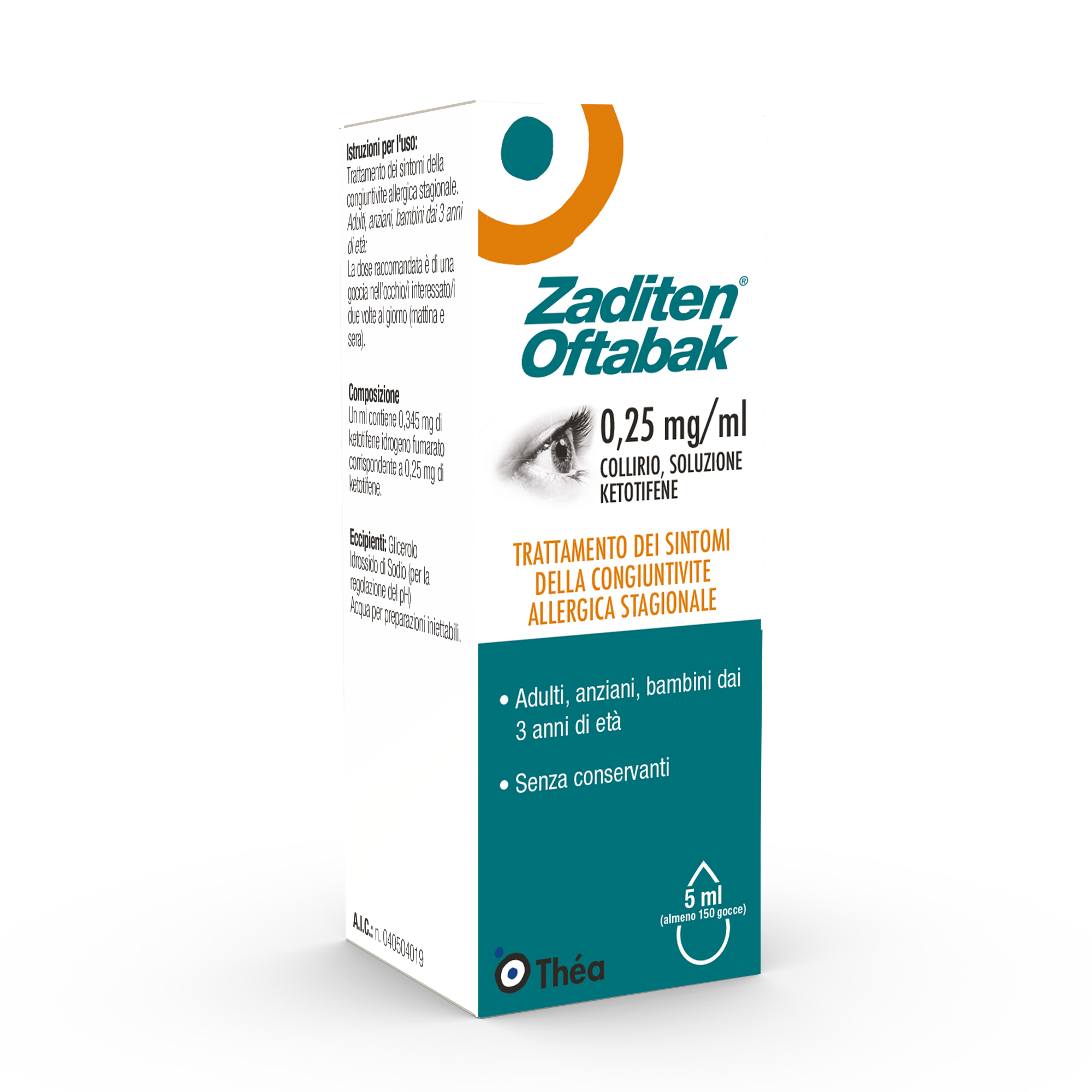 ZADITEN OFTABAK*COLLIRIO FL5ML - Farmastop
