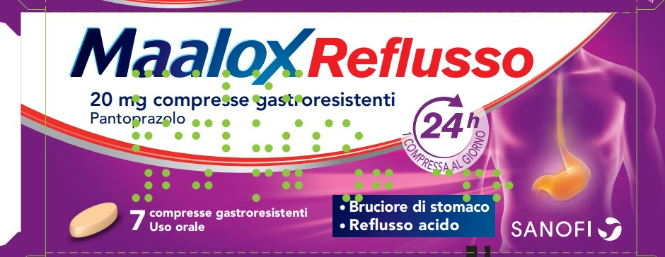 MAALOX REFLUSSO*7CPR 20MG - Farmastop