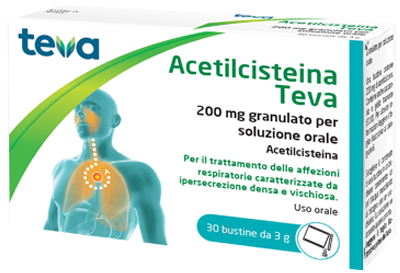 ACETILCISTEINA TEVA*30BS 200MG - Farmastop