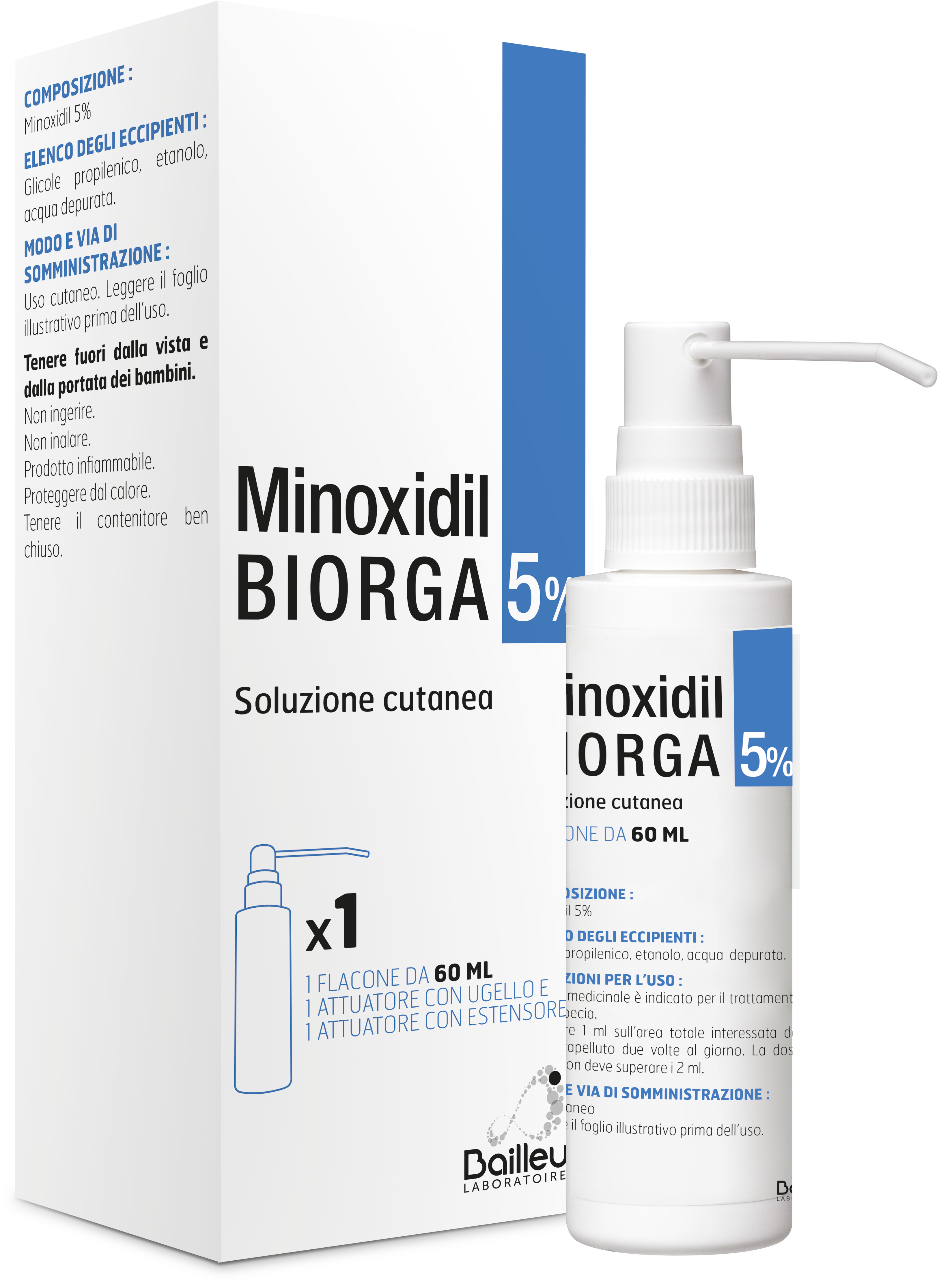 MINOXIDIL BIORGA*SOL CUT60ML5% - Farmastop