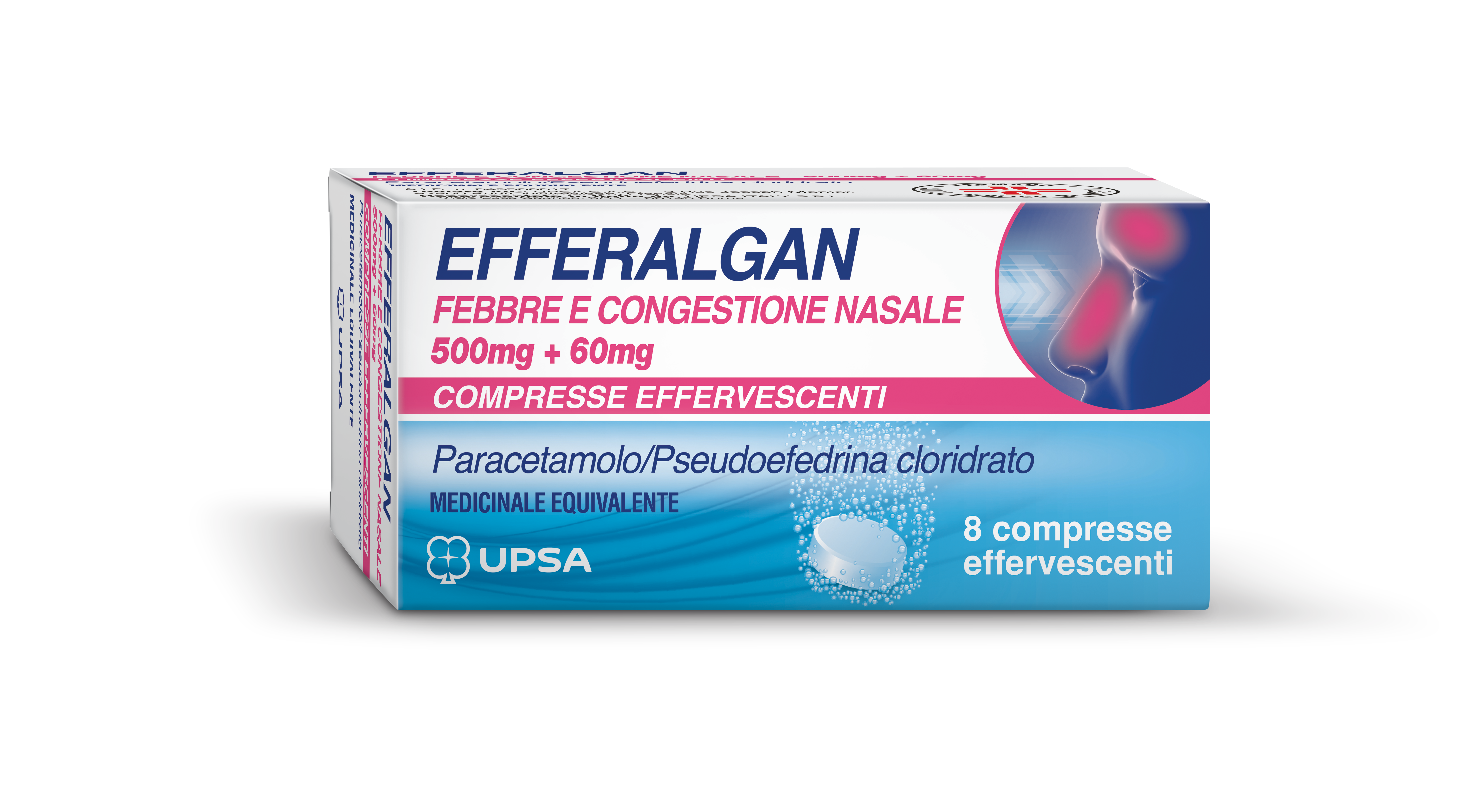 LEVIOFLU*8CPR EFF 500MG+60MG - Farmastop