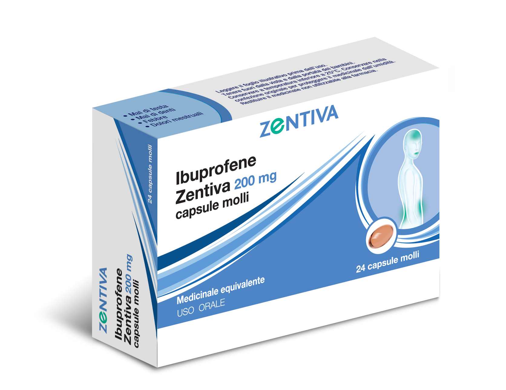 IBUPROFENE ZEN*24CPS MOL 200MG - Farmastop