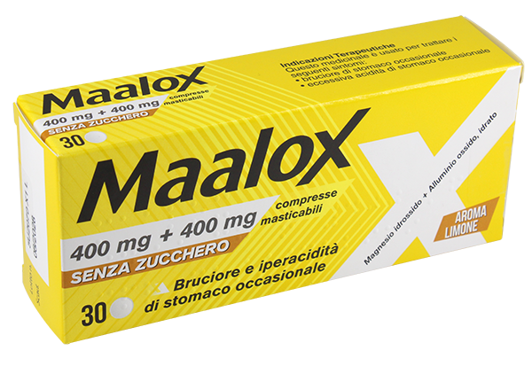 MAALOX*30CPR MAST 400MG+400MG - Farmastop