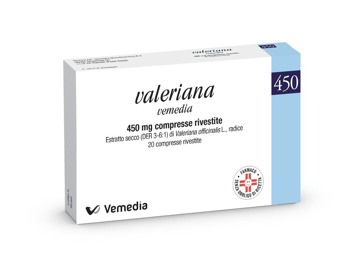 VALERIANA VEMEDIA*20CPR RIV450 - Farmastop
