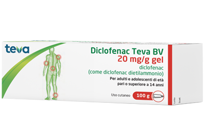 DICLOFENAC TEVA*GEL100G 20MG/G - Farmastop
