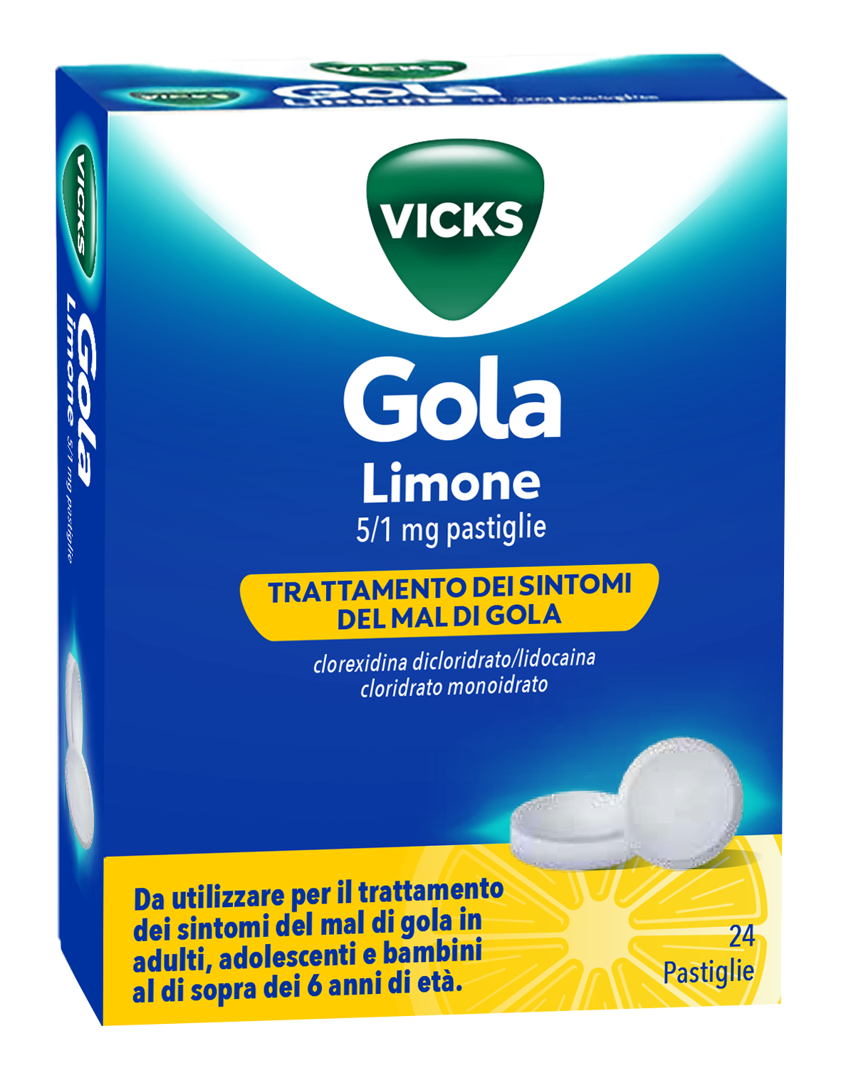 VICKS GOLA*24PAST 5+1MG LIMONE - Farmastop