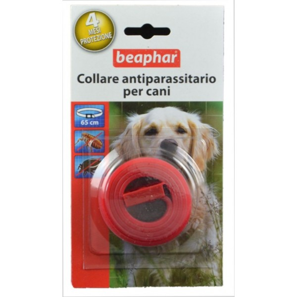 COLLARE ANTIPAR*ROSSO CANE65CM - Farmastop