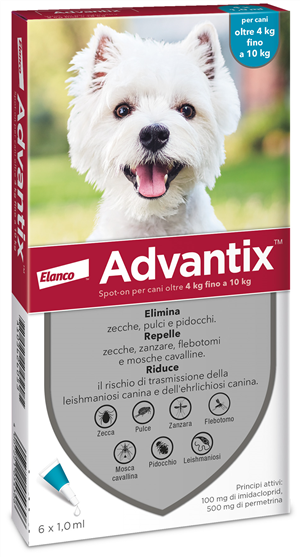 ADVANTIX SPOT ON*6PIP 4-10KG - Farmastop