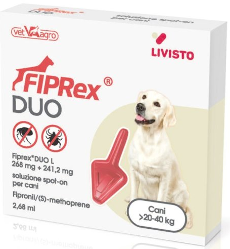 FIPREX DUO L*1PIP 20-40KG CANI - Farmastop