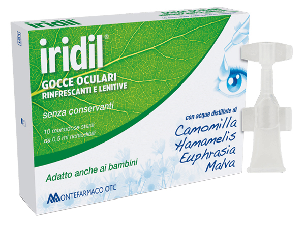 GOCCE OCULARI IRIDIL 10 AMPOLLE MONODOSE RICHIUDIBILI 0,5 ML - Farmastop