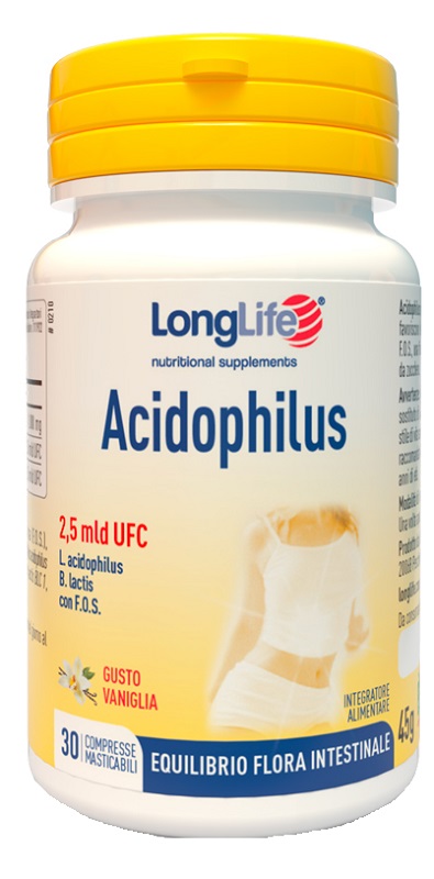 LONGLIFE ACIDOPHILUS 30 COMPRESSE MASTICABILI - Farmastop