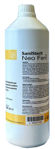 DISINFETTANTE CONSERVANTE PER STRUMENTI CHIRURGICI DENTISTICI E SANITARI SANISTERIL NEOFERRI 1000ML - Farmastop