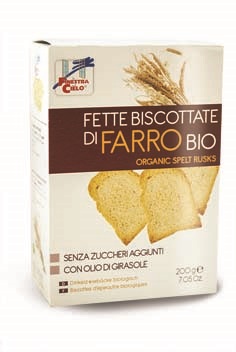 FSC FETTE BISCOTTATE DI FARRO BIO SENZA ZUCCHERI AGGIUNTI CON OLIO DI GIRASOLE SENZA OLIO DI PALMA 200 G - Farmastop