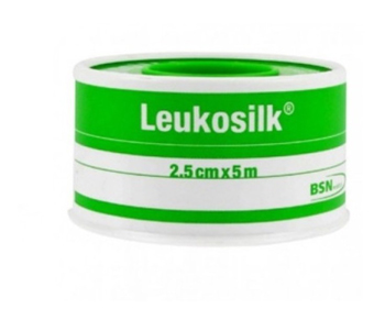 CEROTTO ADESIVO IPOALLERGENICO PER FISSAGGIO MEDICAZIONI LEUKOSILK SUPPORTO ACETATO DI CELLULOSA BIANCO ADESIVO POLIACRILICO SENZA RESINE E GOMME NATURALI 2,5X500CM MUTUABILE - Farmastop