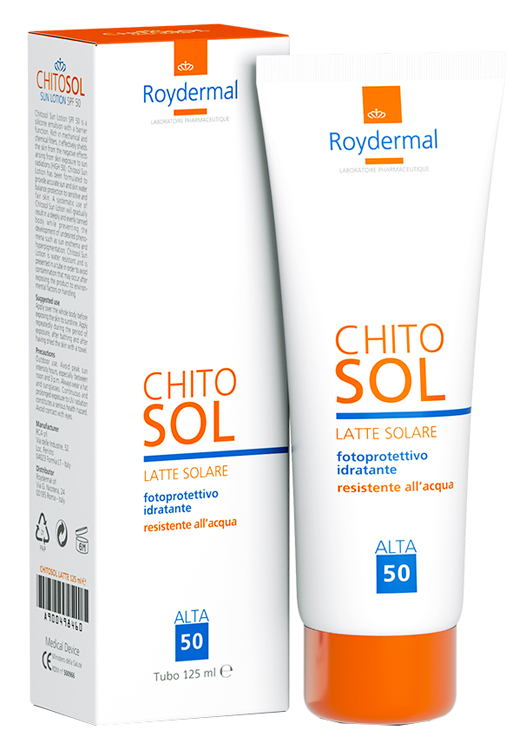 CHITOSOL LATTE SOLARE SPF50 125 ML - Farmastop
