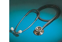 STETOFONENDOSCOPIO PROFESSIONAL CORPO IN ACCIAIO INOX 18/8, ARCHETTO BIAURICOLARE CROMATO CON DOPPIA MOLLA INTERNA - Farmastop