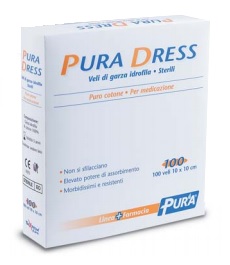 GARZA IDROFILA PURA DRESS 10X10CM 100 PEZZI - Farmastop