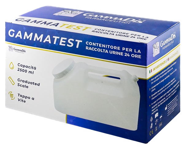 CONTENITORE STERILE PER LA RACCOLTA URINA GAMMASI 24H 2500 ML GAMMADIS - Farmastop