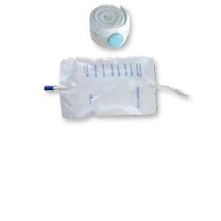 SACCA RACCOGLI URINA DA GAMBA PER INCONTINENZA IN PVC 750 ML TUBO RACCORDO DIRITTO 30 CM+RUBINETTO SCARICO+VALVOLA ANTIREFLUSSO+2 FASCE A BOTTONI 10 PEZZI - Farmastop