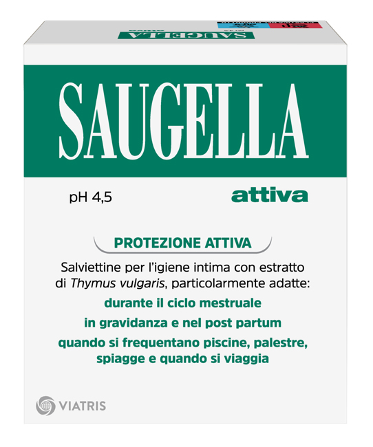 SAUGELLA ATTIVA SALVIETTINE DETERGENTI 10 BUSTINE - Farmastop