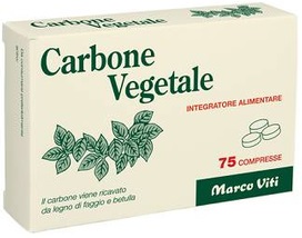CARBONE VEGETALE 75 COMPRESSE - Farmastop