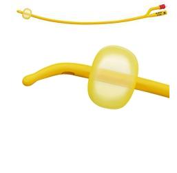 CATETERE FOLEY A MEDIA PERMANENZA  RUSCH GOLD PLUS A 2 VIE IN SILKOLATEX LATTICE-SILICONE PER ADULTO CH14 LUNGHEZZA 40 CM PUNTA CILINDRICA A 2 FORI PALLONCINO 5-15 ML 1 PEZZO - Farmastop
