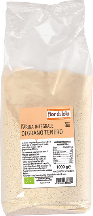 FARINA INTEGRALE DI GRANO TENERO 1 KG - Farmastop