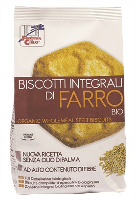 FSC BISCOTTI INTEGRALI DI FARRO BIOA AD ALTO CONTENUTO DI FIBRE CON OLIO DI GIRASOLE SENZA OLIO DI PALMA 400 G - Farmastop