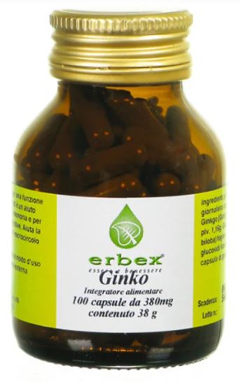GINKGO BILOBA 100 CAPSULE 380 MG - Farmastop
