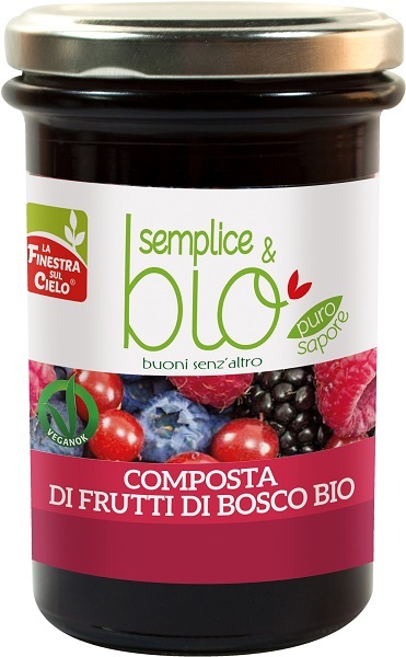 COMPOSTA DI FRUTTI DI BOSCO CON POLPA DI MELA BIO 320 G - Farmastop