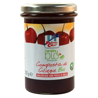 COMPOSTA DI CILIEGIE CON POLPA DI MELA BIO 320 G - Farmastop