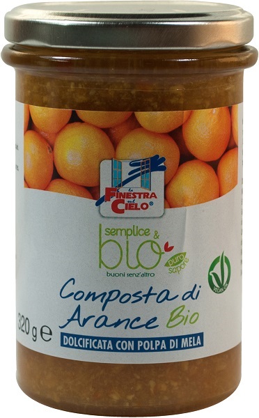 COMPOSTA DI ARANCE CON POLPA DI MELA BIO 320 G - Farmastop