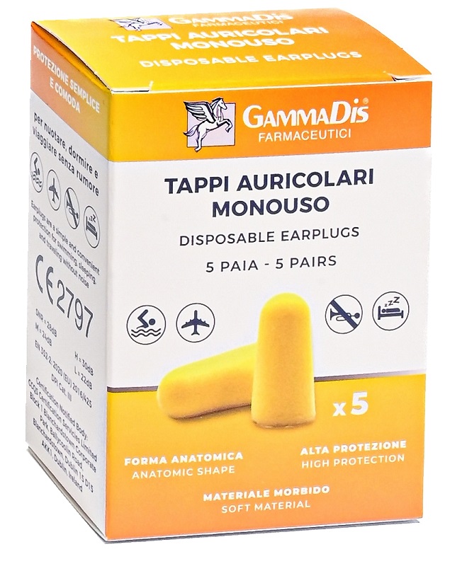 TAPPO AURICOLARE EAR GOMMAPIUMA 10 PEZZI GAMMADIS - Farmastop