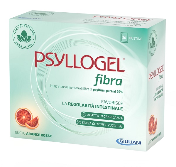 PSYLLOGEL FIBRA ARANCE ROSSE 20 BUSTINE - Farmastop