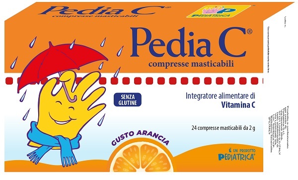 PEDIA C ARANCIA 24 COMPRESSE MASTICABILI - Farmastop