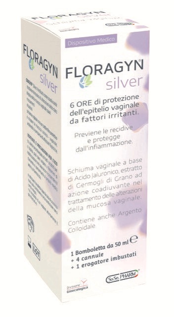 FLORAGYN SILVER SCHIUMA VAGINALE CON ARGENTO COLLOIDALE 50 ML - Farmastop