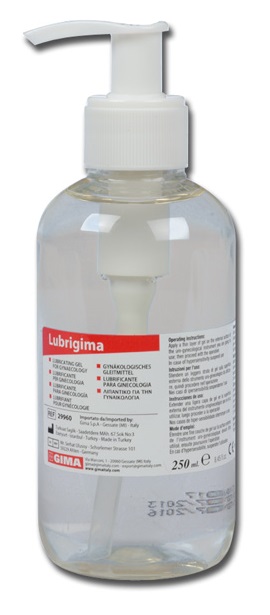 GEL LUBRIFICANTE PER GINECOLOGIA LUBRIGIMA PER INSERIMENTO FACILITATO DI STRUMENTARIO PER INDAGINI GINECOLOGICHE TRASPARENTE SOLUBILE IN ACQUA IN DISPENSER DA 250ML - Farmastop