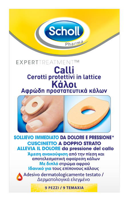 CEROTTO PROTETTIVO PER CALLI SCHOLL IN LATTICE 9 PEZZI - Farmastop