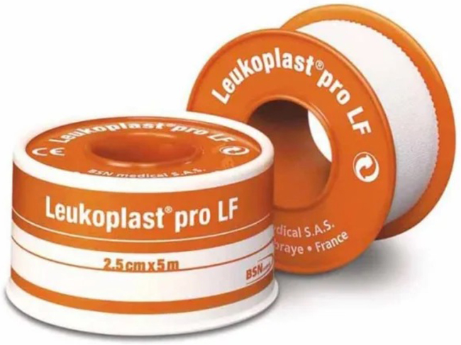 CEROTTO CHIRURGICO MEDICATO IN ROCCHETTO LEUKOPLAST PRO LF CON OSSIDO DI ZINCO 2,5X500 CM - Farmastop