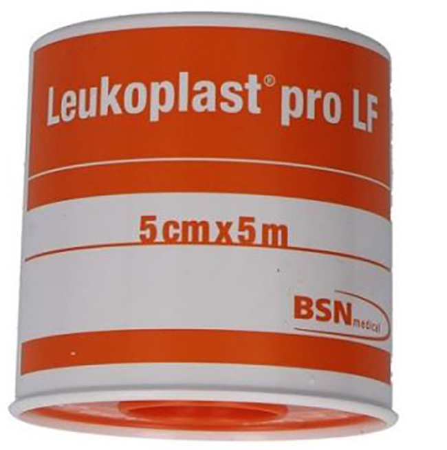 CEROTTO CHIRURGICO PER FISSAGGIO MEDICAZIONI LEUKOPLAST PRO LF SUPPORTO VISCOSA MASSA ADESIVA RESINA SINTETICA LANOLINA OSSIDO DI ZINCO CON LATTICE NATURALE 5X500CM - Farmastop