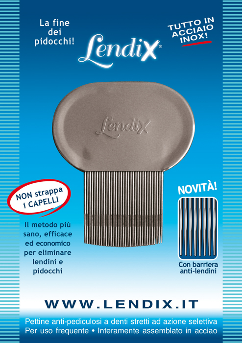 LENDIX PETTINE PREMIUM ANTIPIDOCCHI IN ACCIAIO - Farmastop