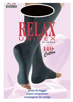 RELAX UNISEX 140 GAMBALETTO COTTON PUNTA APERTA NATUR 3 L - Farmastop