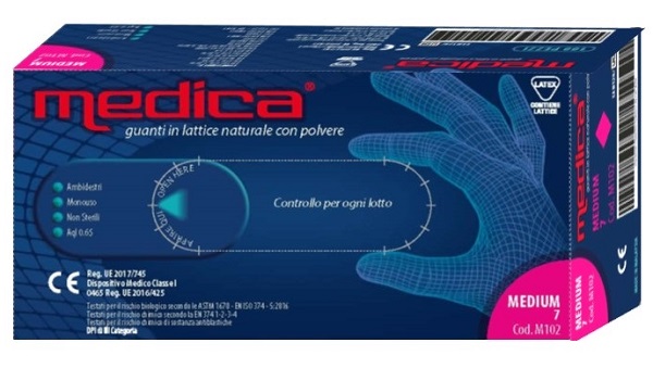 MEDICA GUANTO LATTICE N/STERILE CON POLVERE DM MISURA M 100 PEZZI - Farmastop