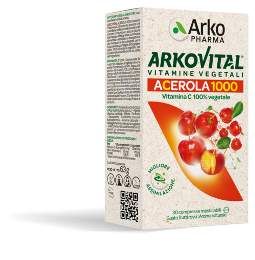 ARKOVITAL ACEROLA 1000 30 COMPRESSE MASTICABILI - Farmastop